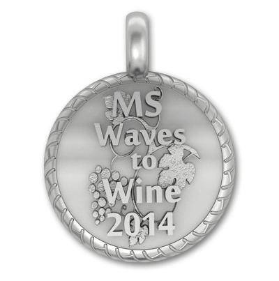 MS Waves to Wine Bike Ride - Wine Not! For Evan Team Medallion