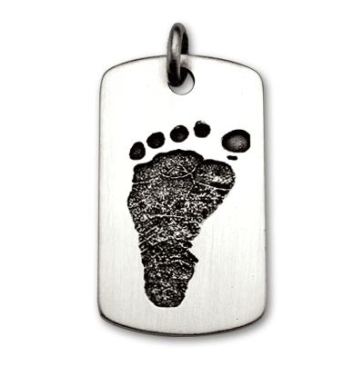 Baby Footprint Dog Tag