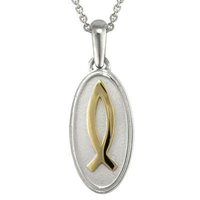 Sterling Silver Itchys Fish Cremation Ash Pendant